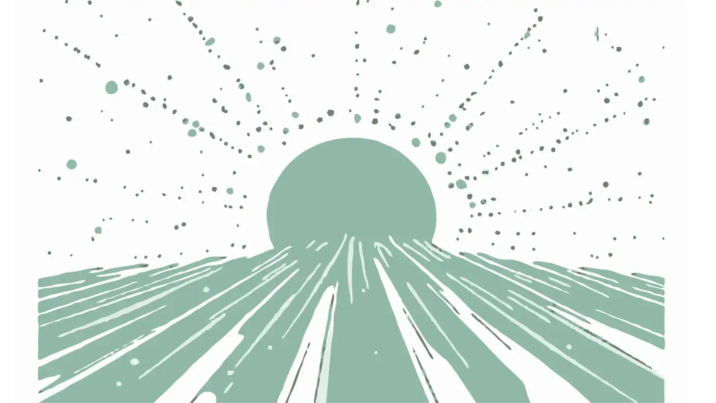 Abstract horizon graphic illustrating NGO digital strategy and website growth insights.