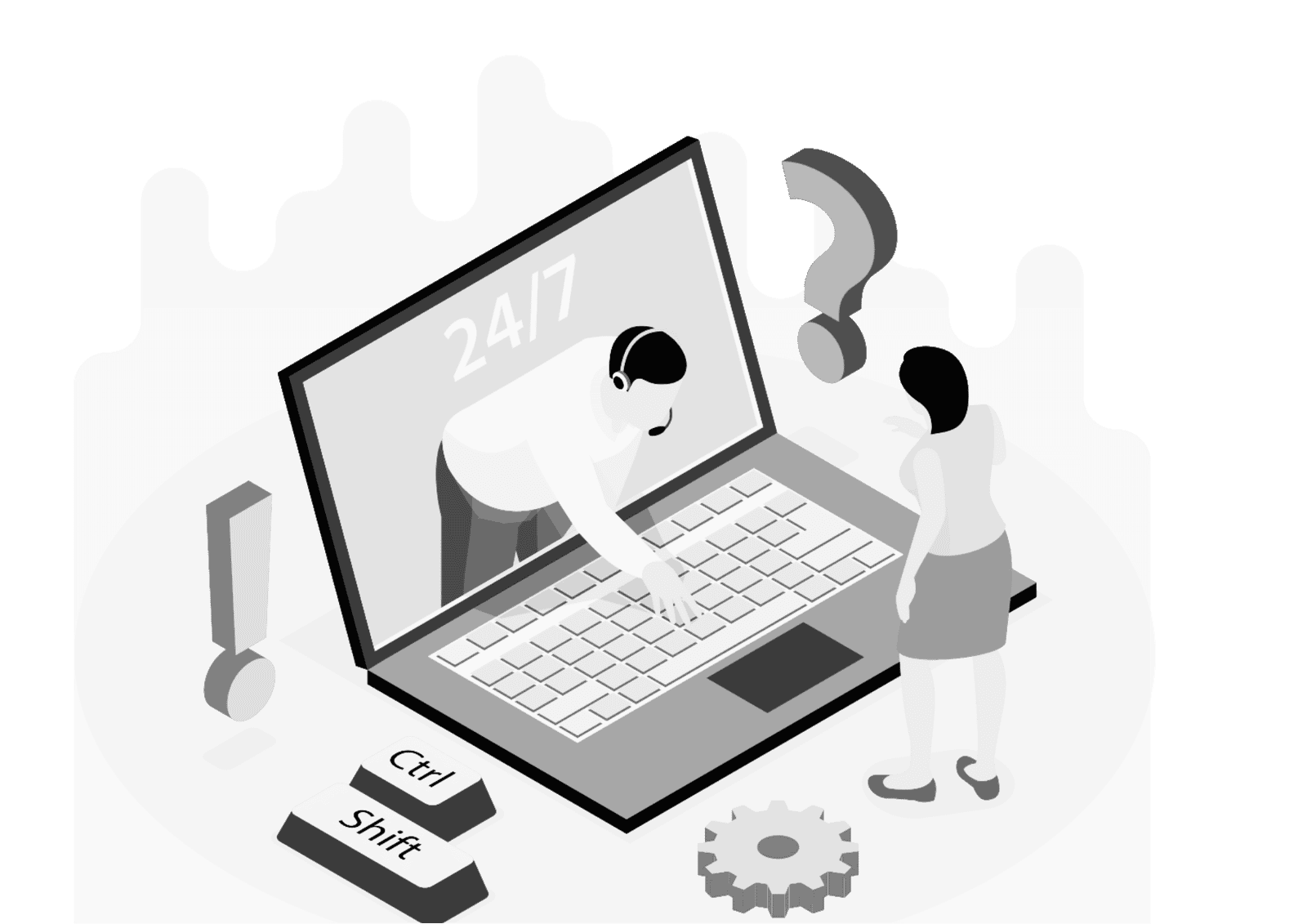 ngo wordpress website maintenance support illustration